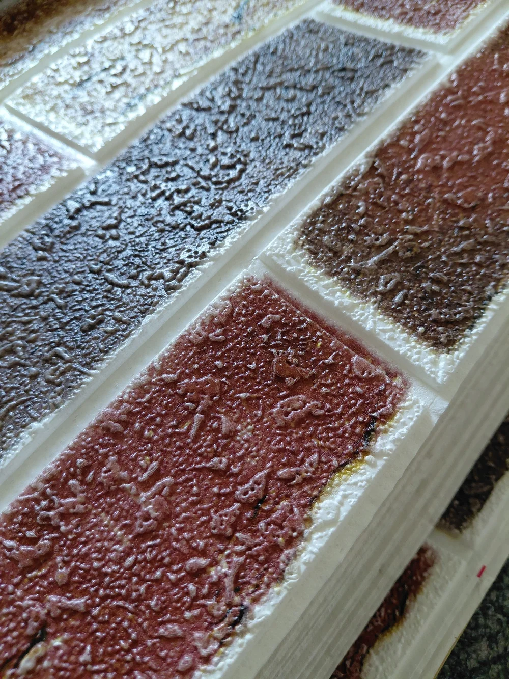 Brick Accent Peel-and-Stick Wallpaper Panel in Red and Tan